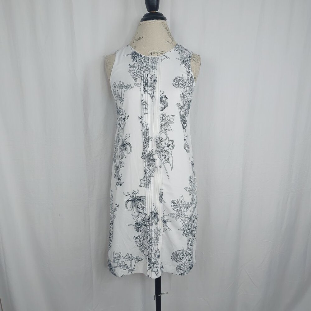 Banana Republic White Mini Dress 2 X Small  Toile Black NWT